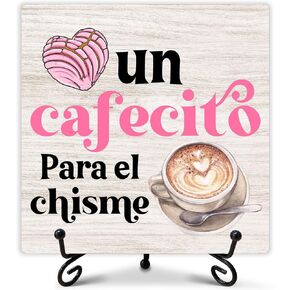 ديكور محطة مقهى أنيق، لافتة بار القهوة، لافتات وردية للمحطة، هدايا لمحبي القهوة، مزرعة ريفية للمنزل والمكتب والمطبخ، هدايا وإكسسوارات 5 × 5 بوصات-105 in Kuwait