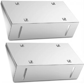 2 Pack Stainless Steel License Plate Frames, Flange Mount 1 Plate License Plates Frames for Car Bumper Wherever Needed Boxed in Design Includes Installation Accessories Auto Parts in Kuwait