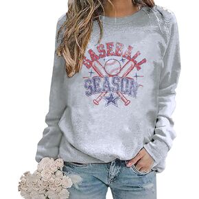 Baseball Season Sweatshirt Womens Retro Baseball Game Day Sweatshirt in Kuwait
