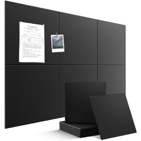 Large Felt Bulletin Board Tiles 36" x 24" Cork Board Alternative 6 Pack with 40 Adhesive Tabs Felt Wall Tiles Cork Boards for Walls Thick Slat Wall Panels for Home Office Classroom Decor in Saudi Arabia