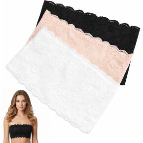 3 قطع من غطاء فتحة العنق المنخفضة، غطاء فتحة الصدر من الدانتيل، غطاء فتحة الصدر من الدانتيل، فتحة علوية من الدانتيل، حمالة صدر قابلة للتمدد، لفافة على الصدر، حشوات محتشمة لفساتين منخفضة القطع، متعددة الألوان in Kuwait