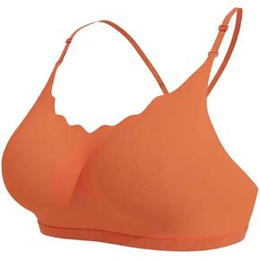 Ruziyoog Bralette for Women Wireless Padded V Neck Bra Seamless Adjustable Straps Comfy Sleep Bra Everyday Lounge Bra in Kuwait