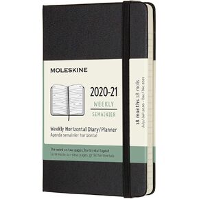 Moleskine 18 Month 2020-2021 Weekly Planner, Hard Cover, Pocket (3.5" x 5.5") Bougainvillea Pink in Kuwait