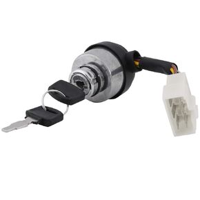 AUNMAS Ignition Key Switch 6 Wire for 188F Gas Generator 2.5-6.5KW, Direct Replacement Start Switch with 2 Keys in Kuwait