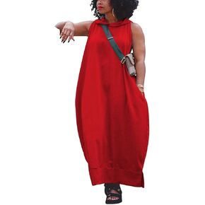 YeGine Oversize Tshirt Dress Women Summer Sleeveless Maxi Dress with Pockets in Kuwait