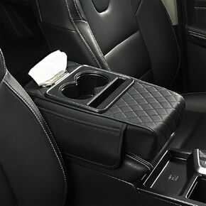 Multifunctional Car Armrest Cushion,5-in-1 Car Center Console Cover,Arm Rest Cover for Car,Car Armrest Storage Box, Car Accessories Center Console Organizers for Most Cars(Black) in Saudi Arabia