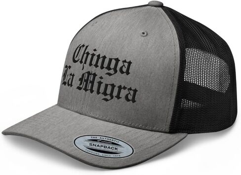 NX Chinga La Migra Trucker Hat Embroidered Curved Bill Mid Crown - Adjustable Cap in Saudi Arabia