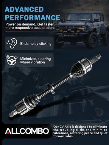 ALLCOMBO Front Left CV Axle for 2009 2010 2011 2012 2013 Acura TSX, 2008 2009 2010 2011 2012 2013 2014 2015 Honda Accord, 2014 Civic Replacement Shaft Assembly, Driver Side, HO-8422 in Saudi Arabia