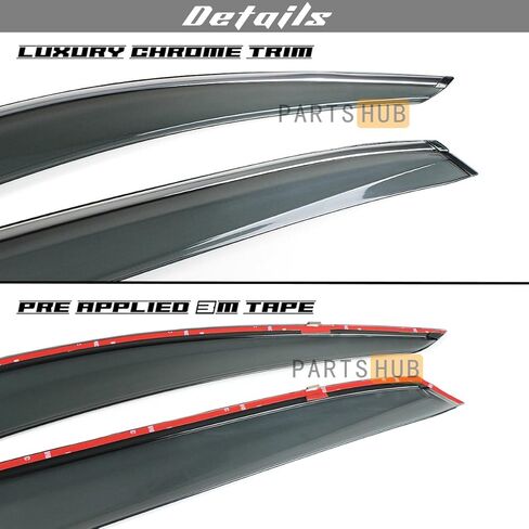 يناسب 2016-2021 هوندا سيفيك 4 أبواب سيدان JDM تقليم الكروم دخان ملون نافذة أقنعة حراس المطر منحرف in Kuwait