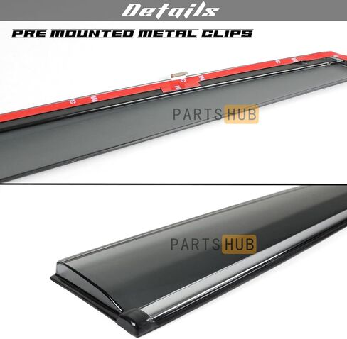 يناسب 2016-2021 هوندا سيفيك 4 أبواب سيدان JDM تقليم الكروم دخان ملون نافذة أقنعة حراس المطر منحرف in Kuwait