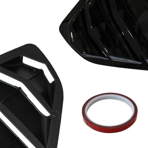 AUCERAMIC 2Pcs Rear Side Window Louvers Fit 2018 2019 2020 2021 2022 2023 2024 for Toyota Camry (Glossy Black) in Saudi Arabia