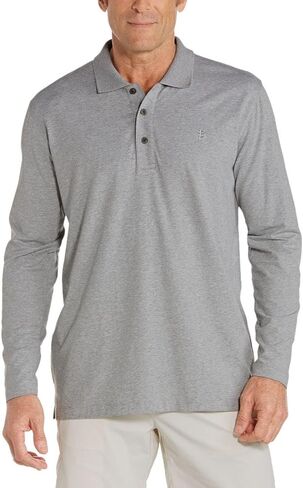 Men's Long Sleeve Polo - UPF 50+ Sun Protection - Coppitt in Kuwait