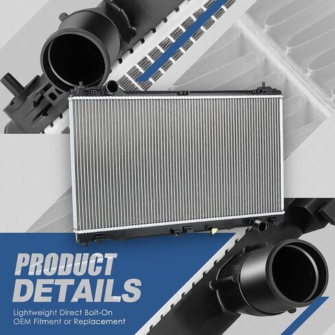 Auto Dynasty Radiator Compatible with 2014-2018 Lexus IS250 IS300 IS350 AT, DPI 13477 Factory Style 1-Row Cooling Radiator, Aluminum Core in Saudi Arabia