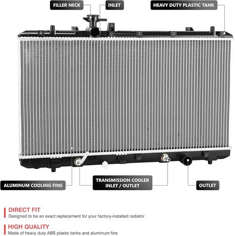 DNA MOTORING Front Fatctory OE Style Radiator Compatible With Sx4 2010-2013 / Automatic, 13287, CU2980, OEM-RA-13287 in Saudi Arabia