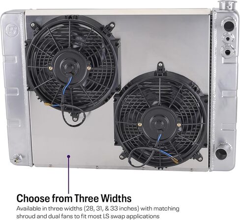 WindChill LS 3-Row Radiator, Shroud/2 Fan, 31x19 in Kuwait