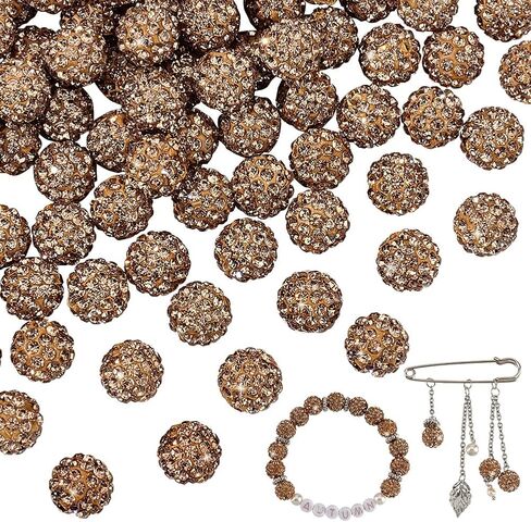 PH PandaHall 120pcs كريستال الخرز يوم الاستقلال الخرز 10mm الأحمر الأزرق الخرز بوليمر كلاي تمهيد ديسكو الكرة الخرز الحرفية الخرز ل4 يوليو الصداقة سوار قلادة القرط صنع المجوهرات in Saudi Arabia