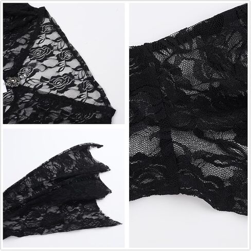 بلوزة نسائية ذات أكمام على شكل جرس قوطي - سترة فيكتورية شفافة من الزهور بوليرو Y2K برقبة دائرية لحفلات الزفاف in Kuwait