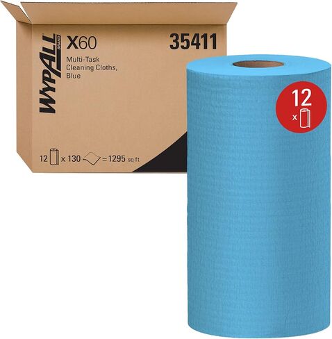 WypAll General Clean X60 Multi-Task Cleaning Cloths (34770), Quarterfold Washcloths, White, 100 Sheets / Pack, 9 Packs / Case, 900 Washcloths / Case in Saudi Arabia