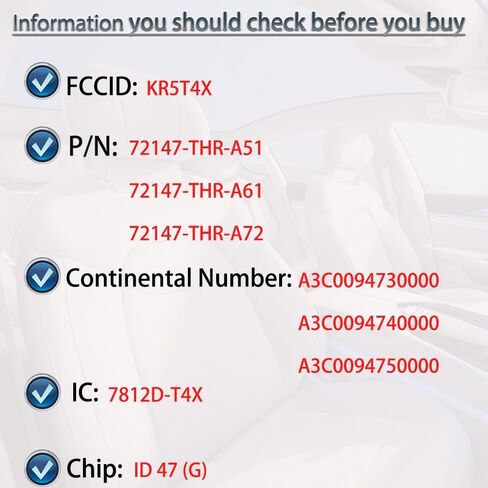 Key Fob Keyless Entry Fits for Honda Odyssey 2021 2022 2023 2024 Remote Control Proximity Smart Key Replacement KR5T4X 7812D-T4X 7 Buttons in Saudi Arabia
