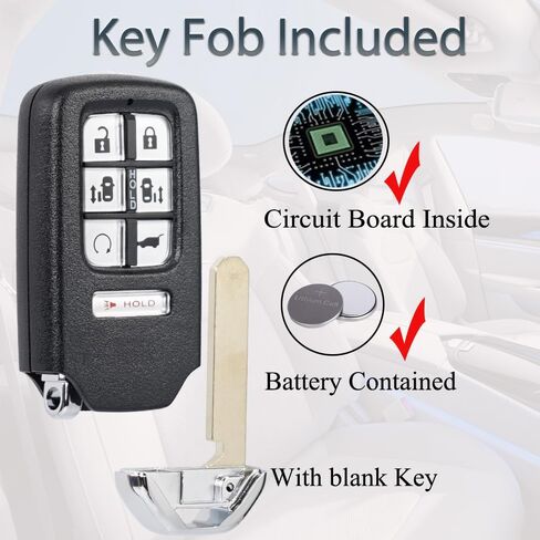 Key Fob Keyless Entry Fits for Honda Odyssey 2021 2022 2023 2024 Remote Control Proximity Smart Key Replacement KR5T4X 7812D-T4X 7 Buttons in Saudi Arabia