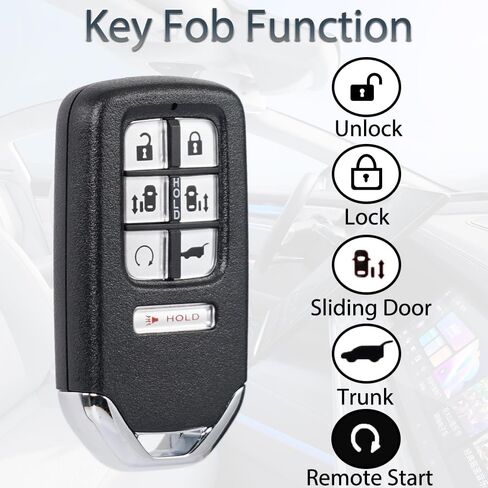 Key Fob Keyless Entry Fits for Honda Odyssey 2021 2022 2023 2024 Remote Control Proximity Smart Key Replacement KR5T4X 7812D-T4X 7 Buttons in Saudi Arabia