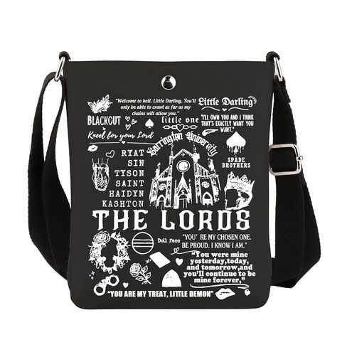 VAMSII Lords Dark Romance Reader Merch Lords Book Lover Crossbody Bag Lords Series Bookish Book Nerds Gift in Saudi Arabia