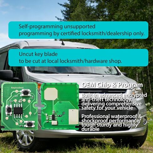 Fits Ford Transit Connect 2010 2011 2012 2013 Key Fob KR55WK47899 315MHz 4D63 3 Buttons in Kuwait