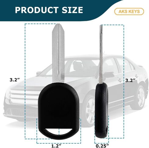 Replacement Car Key Uncut Transponder Ignition for Ford Lincoln Mazda Mercury Chip Id Texas ID 4D63 (80 Bits) H92-PT (2 Pack) in Saudi Arabia