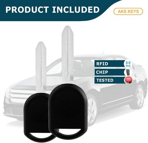 Replacement Car Key Uncut Transponder Ignition for Ford Lincoln Mazda Mercury Chip Id Texas ID 4D63 (80 Bits) H92-PT (2 Pack) in Saudi Arabia