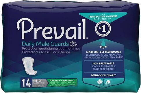 Prevail Male Incontinence Guards, Maximum Absorbency, 14 Count in Kuwait