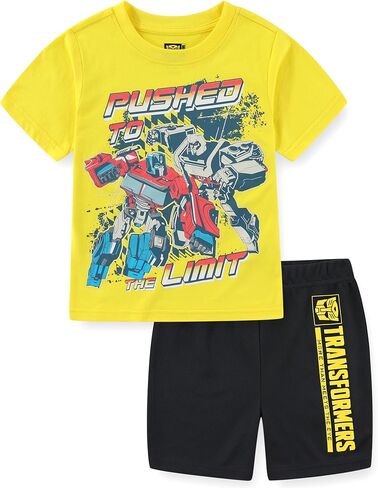 Transformers Boys Short Sleeve T-Shirt and Mesh Short Set for Big Kids in Saudi Arabia