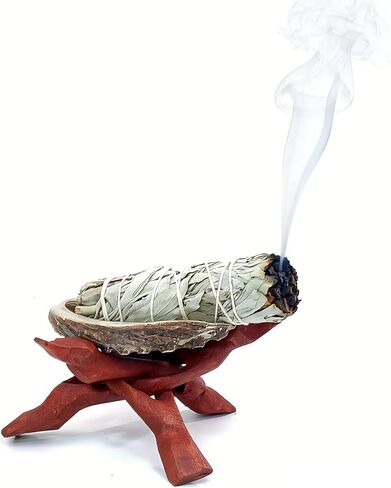 مجموعة تلطيخ المريمية البيضاء، مجموعة هدايا للتلطخ وتنظيف الطاقة مع الجمشت والمريمية البيضاء وبالو سانتو وقشرة أذن البحر والحامل واللافندر ~ بخور الأرز المريمية لتنظيف المنزل in Kuwait