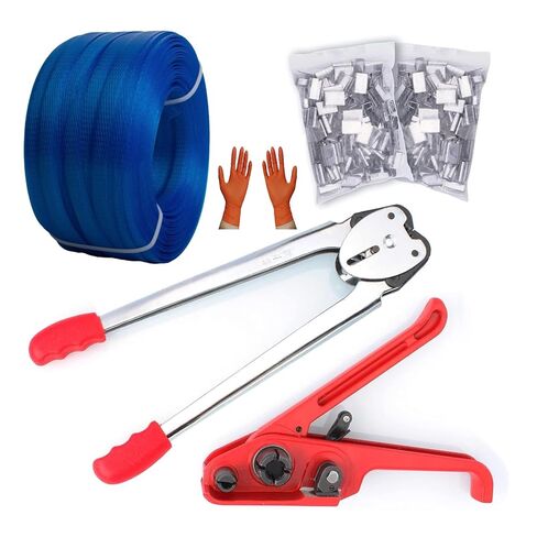 Pallet Strapping Kit, Heavy Duty Plastic Strapping Kit, Banding Strapping Kit, Tensioning Tool Sealer, Manual Banding Sealer Tools Set, 1/2"x 4000" Length Poly Strapping, 100 Metal Seals in Saudi Arabia