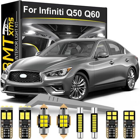 LED مجموعة الإضاءة الداخلية لاستبدال إنفينيتي Q50 Q60 سيدان كوبيه كابريو 2014 2015 2016 2017 2018 2019 2020 2021 2022 in Saudi Arabia