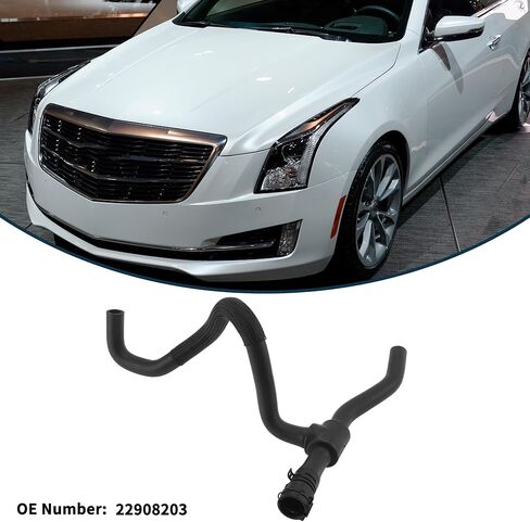 Radiator Hose Heater Hose Radiator Outlet Hose Pipe No.22908203 for Cadillac ATS 2013-2019 Rubber Coolant Pipe Black 1 Pcs in Saudi Arabia