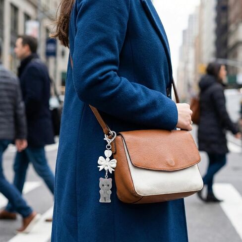 Cute Cat Keychain Plush Cat Bag Charm Fuzzy Aesthetic Keychain Y2k Heart Bow Pendent Kawaii Keychains for Backpack, Purse, Phone in Kuwait