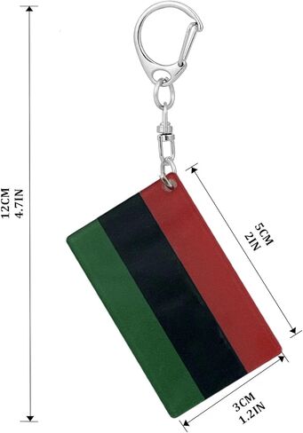 African American Flag Keychain African American Black Americans Flags Key Chains Men and Women Style - Double Sided Acrylic D Shape Chains Car Key chain Gifts Decoration (3 Pcs) in Kuwait