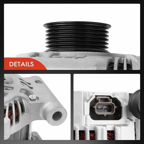 A-Premium Alternator Compatible with Ford Fusion 2006-2009 & Lincoln Zephyr 2006 & Mercury Milan 2006-2009, V6 3.0L, 12V 150A 6-Groove Pulley Clockwise, Replace# 6E5T10300BA in Saudi Arabia