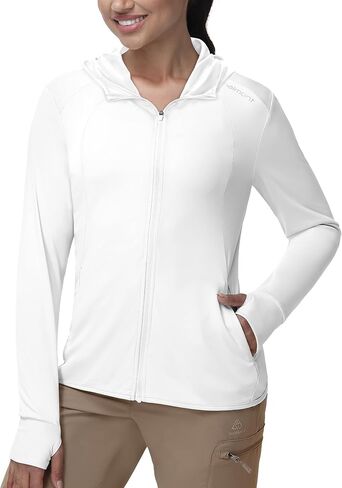 Haimont Women's Sun Protection Hoodie Jacket UPF 50+ Lightweight Long Sleeve Full Zip Sun Shirt for Hiking Fishing Outdoor in Kuwait