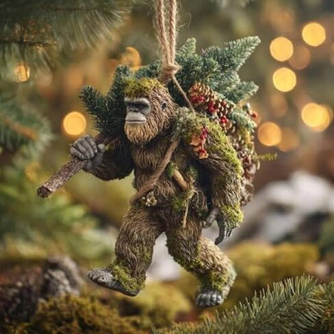2026 زخرفة Bigfoot - سحر عطلة الغابة الغامض، المعلقات اليومية، ديكور ساسكواتش مضحك لهواة الجمع in Saudi Arabia