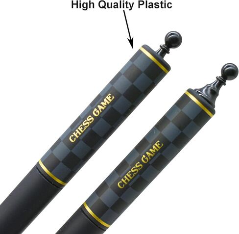 Maydahui 12 PCS Chess Game Rollerball Gel Pens Novelty Chess Board Print Pen Quick Drying CS Double Bead Black Ink for School Party Office in Saudi Arabia