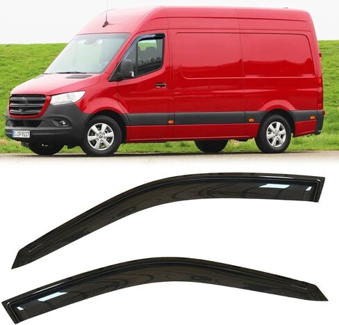 2pcs Original Shatterproof Rainproof Side Window Wind Deflectors for 2019-2021 Mercedes-Benz Sprinter,Rain Guards,Nice Looking Window Visors for Cars,Vent Deflector for Sprinter 19-21 MB58 in Kuwait