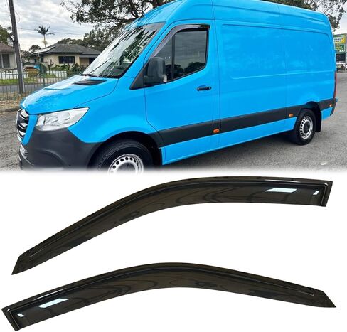 2pcs Original Shatterproof Rainproof Side Window Wind Deflectors for 2019-2021 Mercedes-Benz Sprinter,Rain Guards,Nice Looking Window Visors for Cars,Vent Deflector for Sprinter 19-21 MB58 in Kuwait