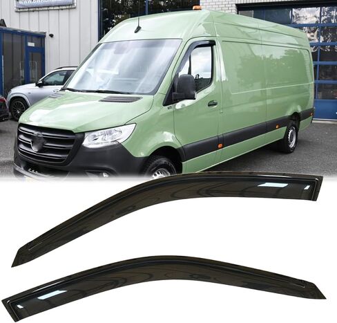 2pcs Original Shatterproof Rainproof Side Window Wind Deflectors for 2019-2021 Mercedes-Benz Sprinter,Rain Guards,Nice Looking Window Visors for Cars,Vent Deflector for Sprinter 19-21 MB58 in Kuwait