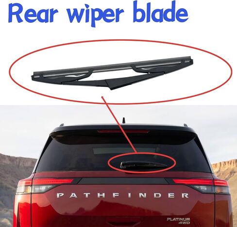Rear wiper blade For Nissan Pathfinder 2022 2023 2024 S SL SV Platinum Rock Creek Rear back windshield wiper blade in Saudi Arabia