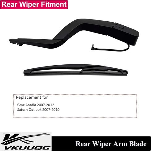 Rear Windshield Wiper Blade Arm Kit Replacement for GMC Acadia 2007-2012 & Saturn Outlook 2007-2010 | Fit Replaces OEM 15276248 in Kuwait