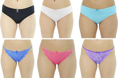 Just Intimates Thongs Panties for Women (Pack of 6) in Saudi Arabia