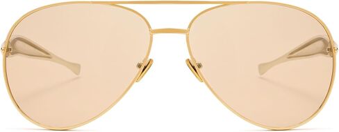Retro Aviator Sunglasses for Women Men - Oversized 70s Vintage Trendy Gold Metal Avaitors Sun Glasses in Saudi Arabia