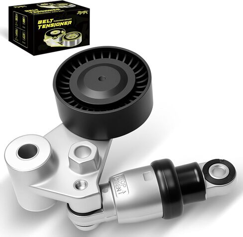 Oktiger Belt Tensioner Assembly with Pulley Fit for Hyundai Azera Santa Fe Entourage Veracruz,Fit for Kia Amanti Cadenza Sedona Sorento 2006-2018, OE# 41900436443, 252813C100,39104 in Kuwait