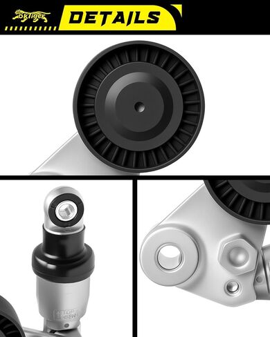Oktiger Belt Tensioner Assembly with Pulley Fit for Hyundai Azera Santa Fe Entourage Veracruz,Fit for Kia Amanti Cadenza Sedona Sorento 2006-2018, OE# 41900436443, 252813C100,39104 in Kuwait